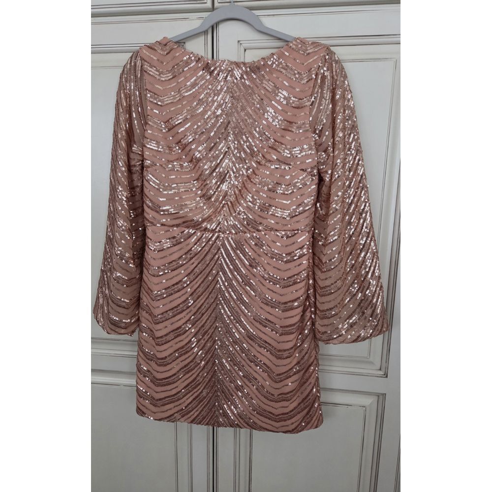 Angel‎ Fashions Sequins Dress Rose Gold Beige L Xl
